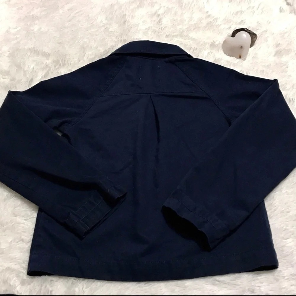 Old Navy Girls Y2K Navy Blue Button Up Jacket Size Large